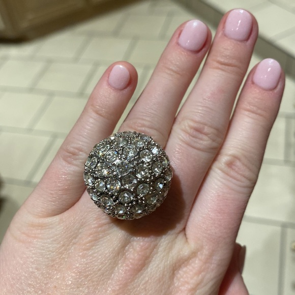 Crystal Necklace with Crystal Domed Ring with BONUS blue Ring - Picture 3 of 16